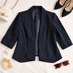 Kasper Open-Front Blazer Black Size 12 — NWT